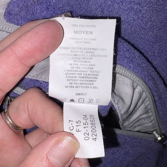 Free Country Long Sleeve Hooded Jacket Full Front Zip Purple Gray Size MEDIUM - Picture 10 of 12